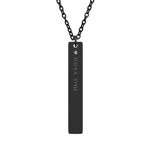 Engraved Vertical Bar Necklace
